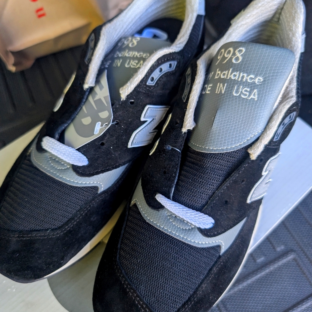 Brand New New Blance 998 Made In USA Black Men Size 10.5